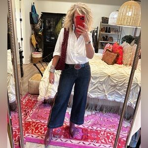 Liverpool Dark Blue Sidestripe Jeans